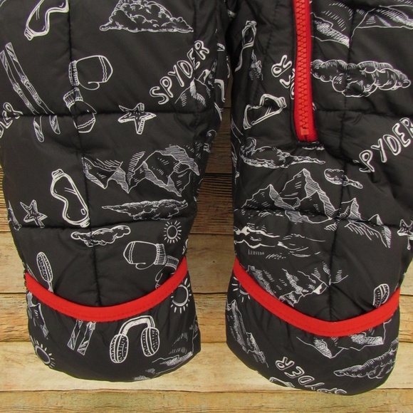 SPYDER 18M Black/White/Red Snowsuit - Picture 2 of 16